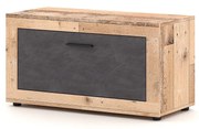 Botník Luna 90 cm dub Matera svetlý/šedý
