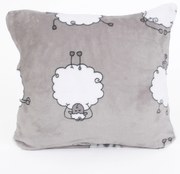 Obliečka na vankúšik mikroplyš Exclusive 40 × 40 cm - Ovečky morning yoga sivé