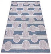 Koberec šnúrkový SIZAL SION Grapefruity 00002 ploské tkanie ecru / ružový / modrý