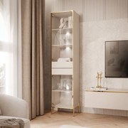 VITRÍNA NESSIE KAŠMÍR + ZLATÁ NA NOŽIČKÁCH 45 x 195 cm