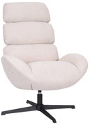 Otočné kreslo Cloud s vysokým operadlom, svetlobéžové