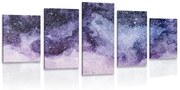 5-dielny obraz abstrakcia nočnej oblohy