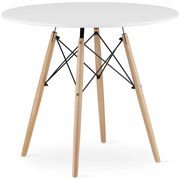 Okrúhly stôl TODI 90 cm biely