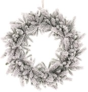 Umelý zasnežený veniec z ihličia, pr. 30 cm