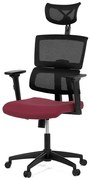 Autronic BONTEC Kancelárska stolička, hojdací mechanizmus, čierna sieťovina, KA-B1025 BK Farba: Červená