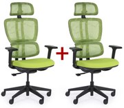 Kancelárska stolička KELLY 1+1 ZADARMO, zelená