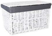Prútený kôš 105 L biely/šedý