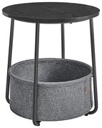 Odkladací stolík NOIRA čierna/šedá