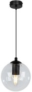 Závesné svietidlo Monako, 1x transparentné sklenené tienidlo