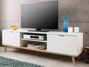 TV skrinka Göteborg, biela / dub sonoma%