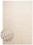 Koberec Arc 3D geometrický krémový