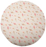 Béžová bavlnená okrúhla utierka so zmrzlinou Frosty And Sweet - Ø 80 cm