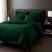 SATÉNOVÉ OBLIEČKY SATINLOVE EXCLUSIVE CIZGILI 200X220 CM, 2KS 70X80 CM TMAVOZELENÉ