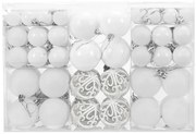 Vianočné guľky - biele 300895B (100ks)