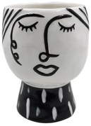 Čierno-biela porcelánová váza Mauro Ferretti Pot Face