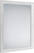Nástenné zrkadlo Loreley 34x45 cm, drevený biely rám%