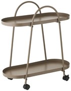 Kovový servírovací stolík na kolieskach 27,5x60 cm Empoli – House Nordic