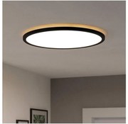 Eglo 901441-LED Kúpeľňové stropné svietidlo ROVITO 16,8W/230V pr.50cm IP44 čierna EG901441