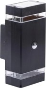 Vonkajšie nástenné svietidlo so senzorom NIZZA 2xGU10/35W/230V IP65