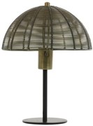 Bronzová antik kovová lampa Klobu -  Ø25*33cm / E27