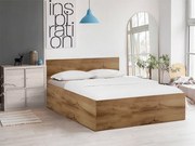 Posteľ SOFIA 140 x 200 cm, dub artisan Rošt: S latkovým roštom, Matrac: Matrac COCO MAXI 20 cm