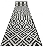 Behúň BCF MORAD Ruta romby čierny / krém - Výpredaj