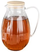 4Home Sklenený džbán Hot&Cool Juicy s bambusovým viečkom, 1,5 l