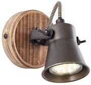 Brilliant - Nástenné bodové svietidlo SEED 1xGU10/5W/230V čierna/hnedá