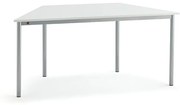 Stôl BORÅS TRAPETS, 1600x800x720 mm, laminát - biela, strieborná