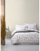 Biele obliečky na jednolôžko z bavlny Renforcé 140x200 cm Floral Dance Autumn – Mila Home Luxury