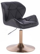 LuxuryForm DESIGN Stolička MILANO na zlatom tanieri - čierna