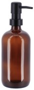 Dávkovač mydla Amber, hnedá/ s čiernymi prvkami, 500 ml