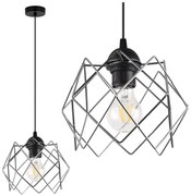 Závesné svietidlo Stella, 1x chrómové drôtené tienidlo