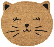 Okrúhla kokosová rohožka v tvare mačky - 50*44*1 cm
