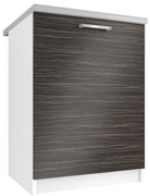 Kuchynská skrinka Belini spodná 60 cm eben kráľovský s pracovnou doskou  TOR SD60/0/WT/HK/0/P