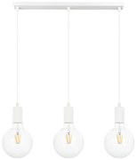 Luster na lanku MIROS 3xE27/60W/230V biela