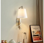 Brilagi - LED Nástenná lampa RAYA 1xE14/40W/230V + LED/3W biela/matný chróm