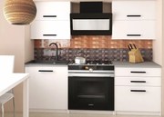 Kuchynská linka Belini 120 cm biely mat s pracovnou doskou Eleganta2  TOR ELEGANTA2/2/WT/WT/0/B1