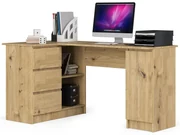 Rohový PC stolík Bevin (dub artisan) (L). Akcia -20%. Vlastná spoľahlivá doprava až k Vám domov. 1070968