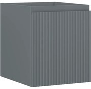 Mexen Rivel, kúpeľňová skrinka 40 cm, 1 zásuvka, drážkovaná, grafitová matná, 91A20-04047-1-BF66