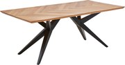XXXLutz JEDÁLENSKÝ STÔL, dub, čierna, farba duba, 180/100/77 cm Valdera - Stoly - 001475022202