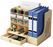 DIY organizér na písacie potreby so zásuvkou svetlé drevo 150 Svetlé drevo