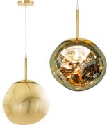 Toolight Toolight, závesné sklenené stropné svietidlo 1xE27, APP331-1CP, zlatá, OSW-00425