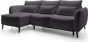 Rohová sedacia súprava Eilish (L) (sivá čierna)