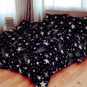 Jemné mikroplyš obliečky Homa TORELA BLACK 3-dielna sada 140x200 cm