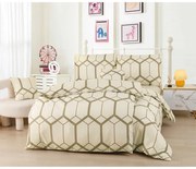 Krémovobiele 6-dielne obliečky na jednolôžko z mikrosaténu 140x200 cm Carter – My House