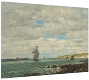 Obraz - Eugène Boudin, Coast of Brittany, reprodukcia (70x50 cm)