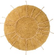 Prateľný ručne tkaný bavlnený okrúhly koberec v horčicovej farbe ø 100 cm Solar Multishape – Lorena Canals