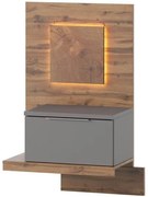 Nočná skrinka P 69 Livorno dub wotan/čedičová šedá