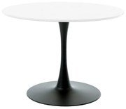 Dizajnový jedálenský stôl Valenzuela 100 cm biely